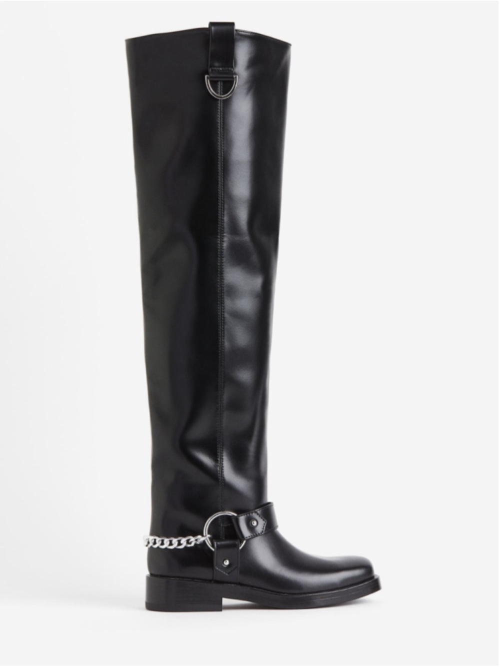 NEW H&M OTK Harness Biker Boots in Black Size 8/39
